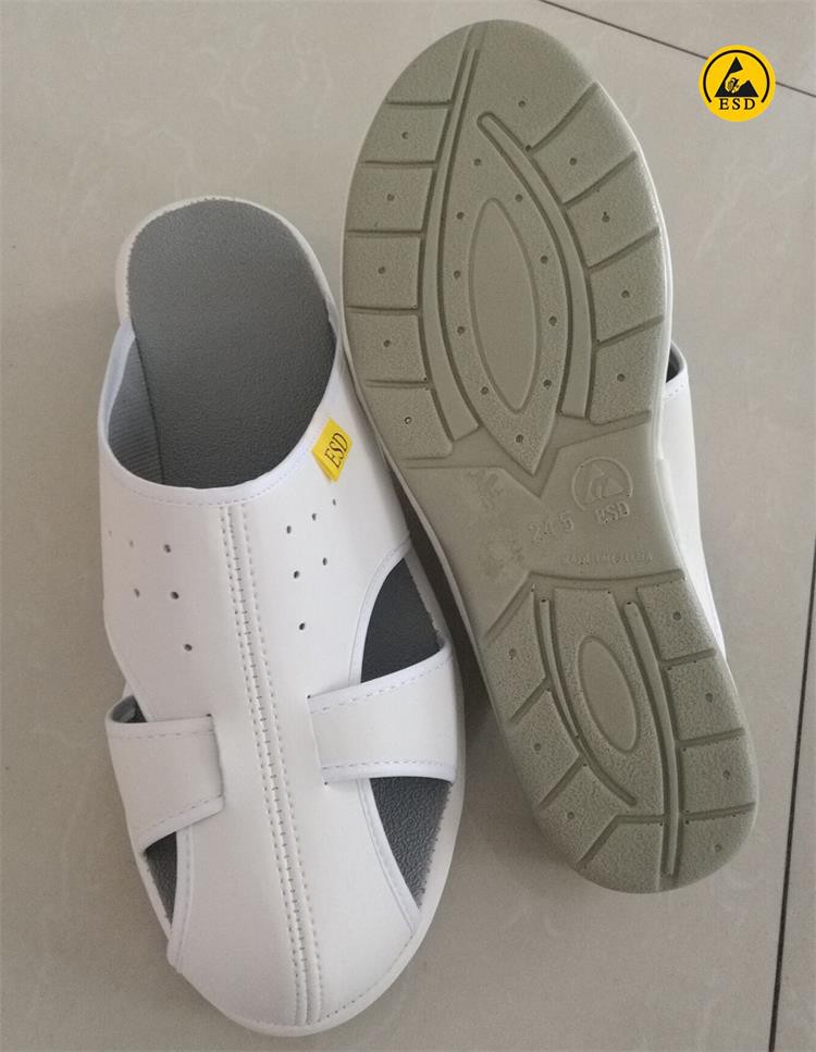 white esd lether slipper white esd lether slipper